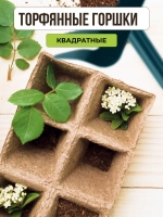 Торфяные горшки для рассады 5х5см 12 ячеек *10шт