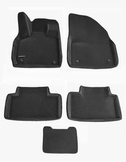 Коврики салона для EXEED TXL (2019-) Euromat 3D EVA черные Арт EM3DEVA-001423