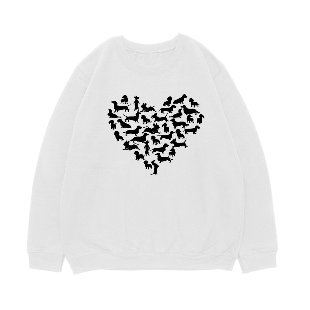 Свитшот "Сердце с силуэтами Такс"