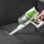 Пылесос вертикальный акк. Greenworks SV24532, 24V, б/щет, 350 Вт, 21 кПа, электрощетка, 3 насадки, LED, белый+зеленый, 1х4Ач и ЗУ (4702007UB)