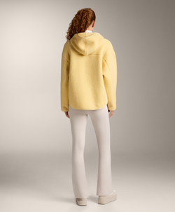 Oysho Куртка из искусственной овчины с капюшоном, желтый