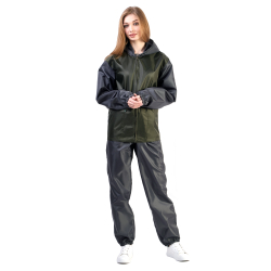 Костюм для активного отдыха Prival Ветровлагозащитный, женский, чёрный + хаки