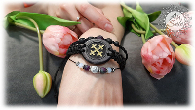 Браслет женский "Крест Мары" из паракорда