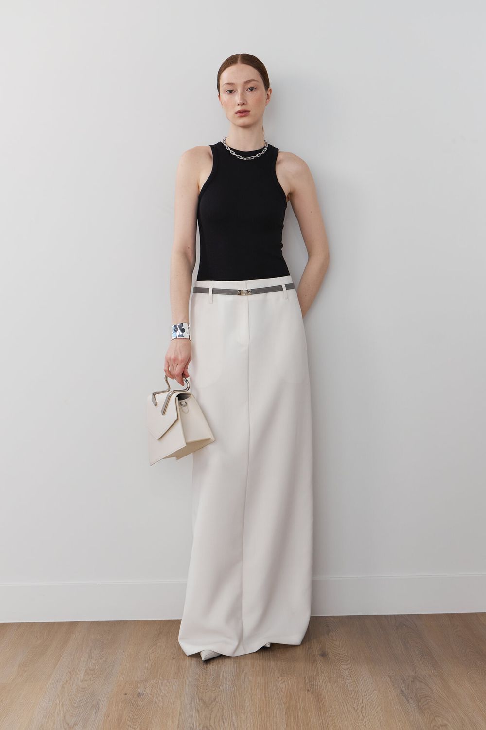 ТОНКИЙ РЕМЕНЬ С ЗАМОЧКОМ GREY|NUDE