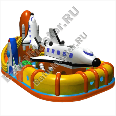 Коммерческий надувной батут "Ракета" 30*20*8 м