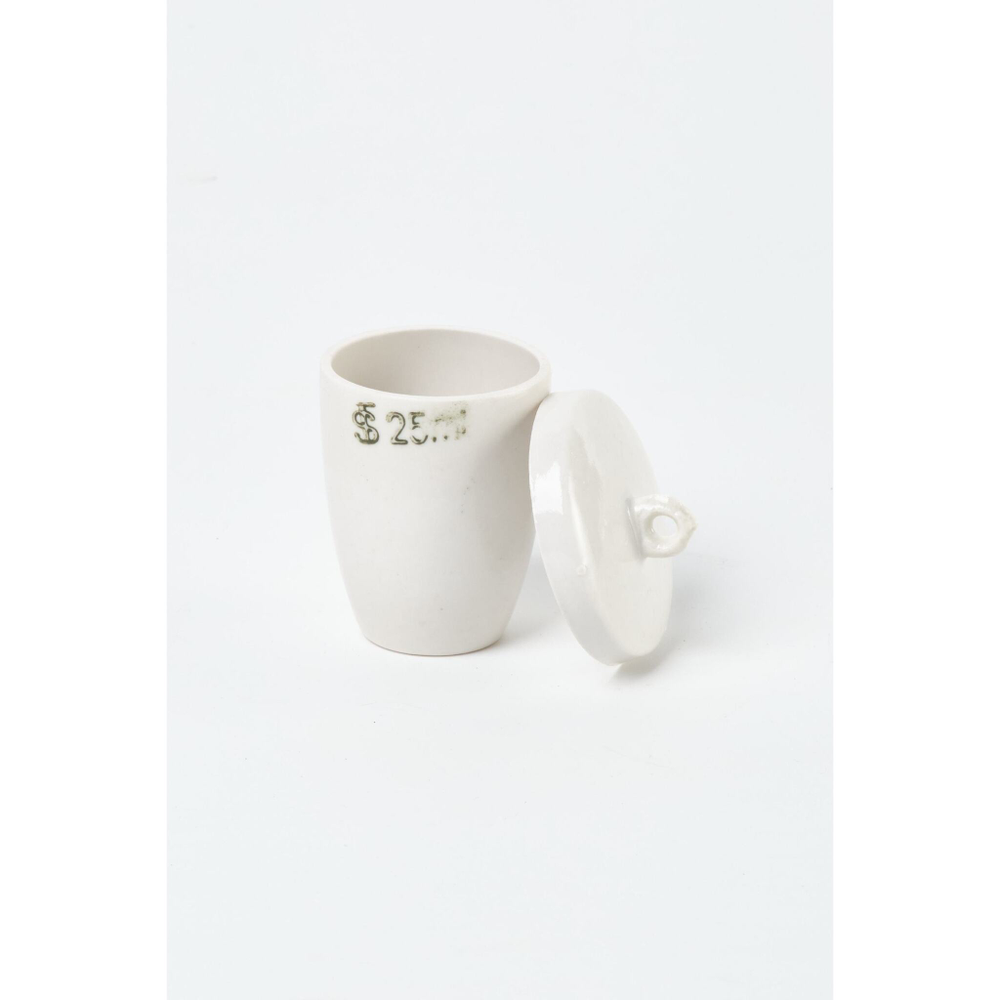 Тигель керамический, 25 мл, высокая стенка