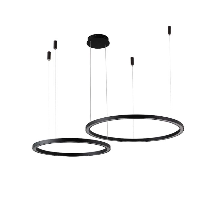 Подвесная люстра Crystal Lux FORTUNA SP123W LED D600+800 BLACK