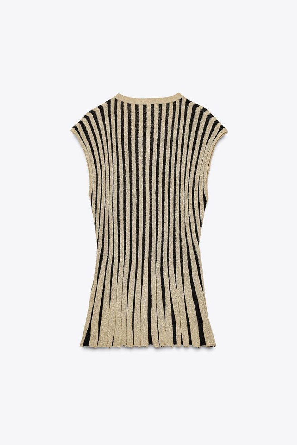 ZARA ТОП В ПОЛОСКУ, ЭКРЮ/ЧЕРНЫЙ