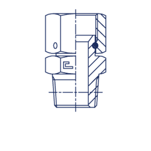 Штуцер FNC JIC 1/2 - BSPT 1/8