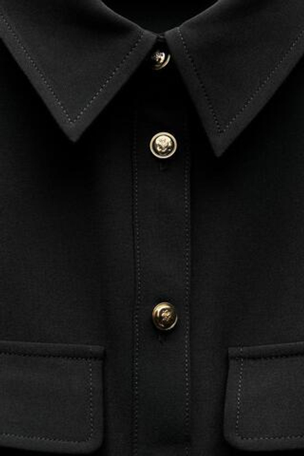 ZARA ПЛАТЬЕ МИДИ С РЕМНЕМ, ЧЕРНЫЙ