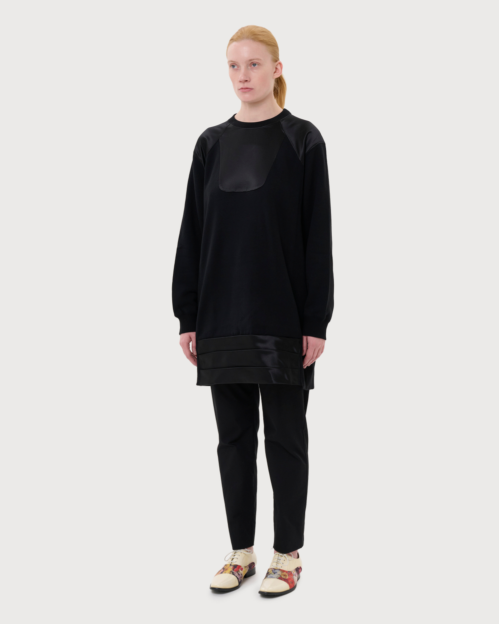 UNDERCOVER СВИТШОТ КОМБИНИРОВАННЫЙ ЧЕРНЫЙ