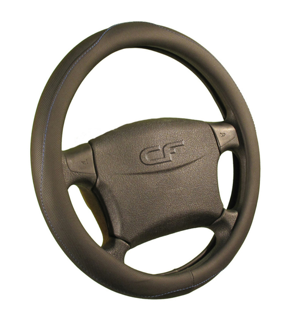 Оплетка на руль круглая CarFashion -М- «CREEK» 31205 - Экокожа - черный/синий