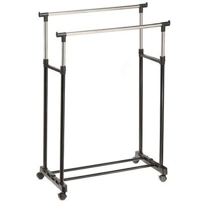 Вешалка напольная 75х45х160 см, с колесами, телескоп, Y3-701, чер