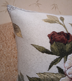 Декоративный гобеленовый чехол для интерьерной подушки Пионы 47х47