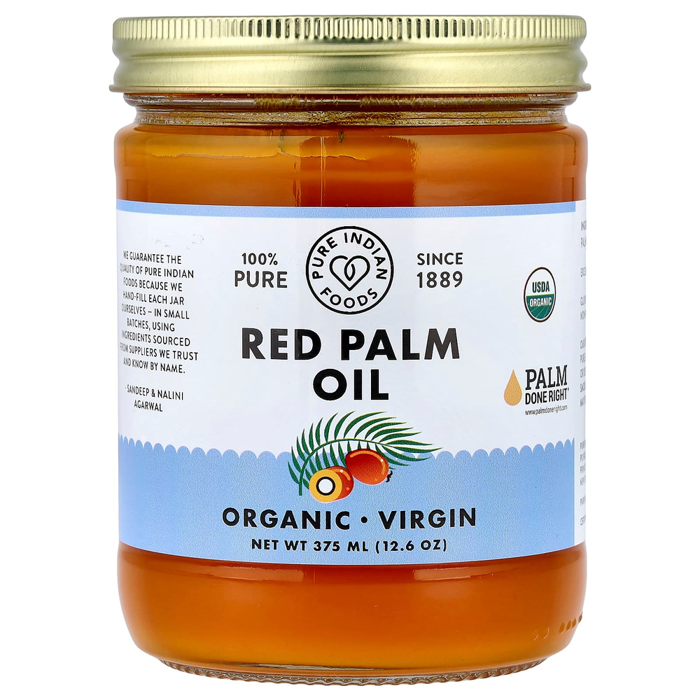 Pure Indian Foods, Красное пальмовое масло, 375 мл (12,6 унции)