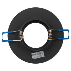 Встраиваемый светильник алюминиевый ЭРА KL83 BK MR16/GU5.3 черный | Алюминиевые встраиваемые светильники