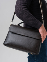 Мужская кожаная сумка Levi DBR 7115 темно-коричневый