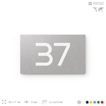 Табличка с номером 37 на дверь квартиры, для офиса, кабинета, аудитории, склада, серая 120х70 мм, Айдентика Технолоджи