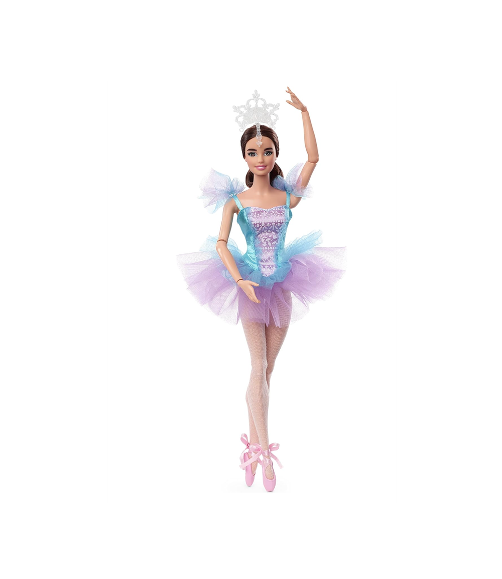 Фирменная кукла Барби, позирующая брюнетка Ballet Wishes в костюме балерины, пачке, тиаре и пуантах
