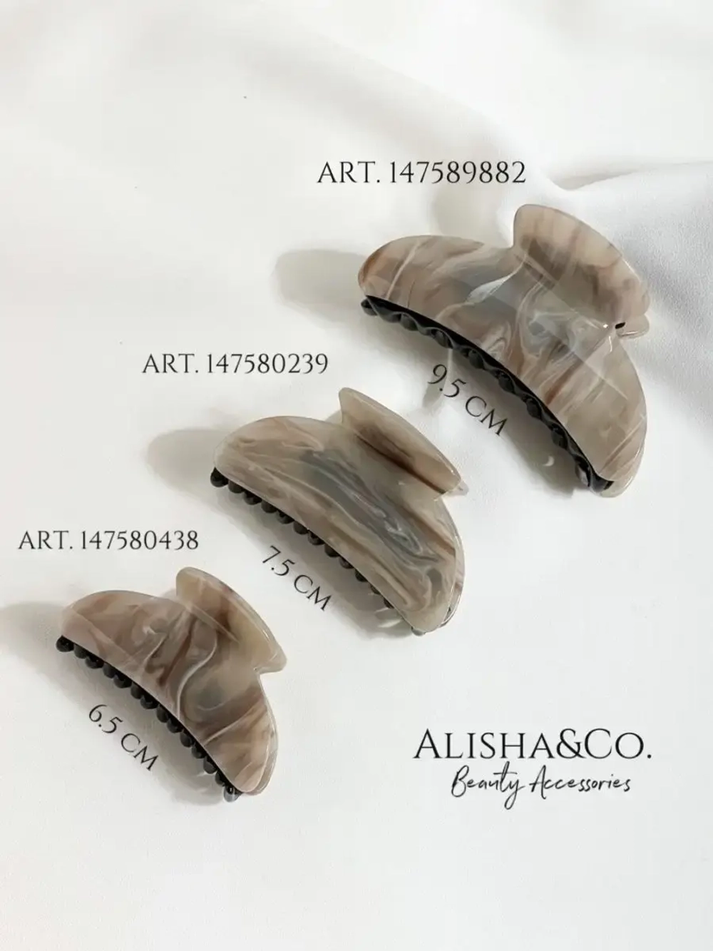 Аксессуар для волос Заколка Крабик большой Dusty Rose Shell