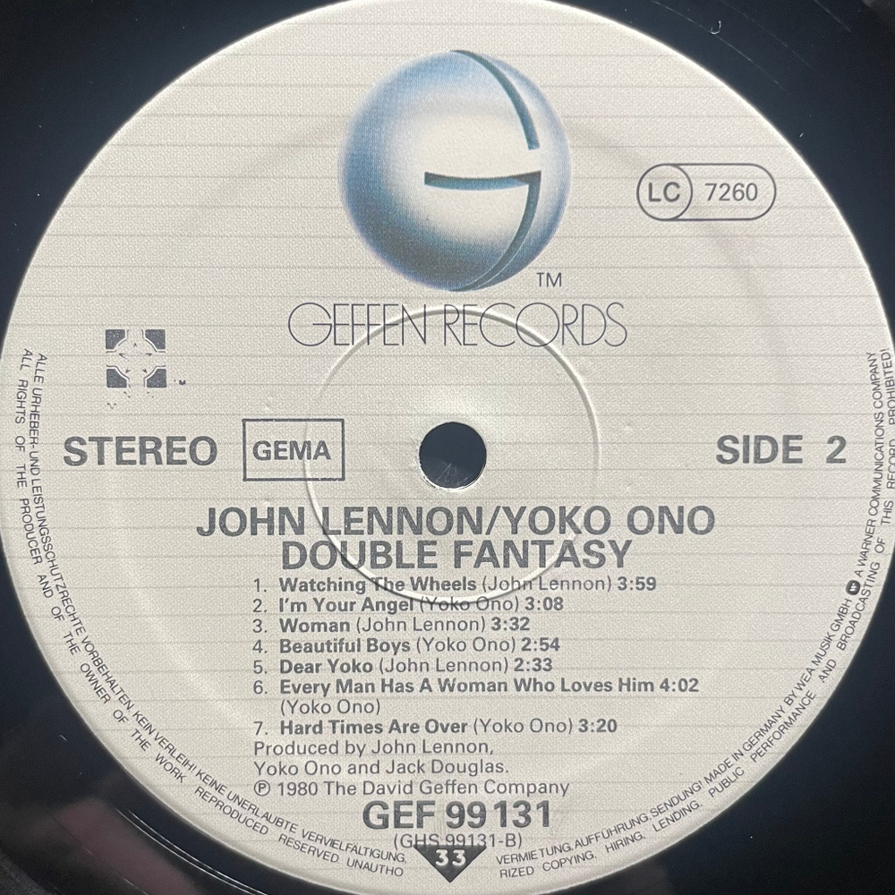John Lennon & Yoko Ono ‎– Double Fantasy (Германия 1981г.)