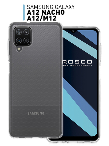 Чехол ROSCO для Samsung Galaxy A12;Samsung Galaxy M12 оптом (арт. SS-A12-TPU-TRANSPARENT)