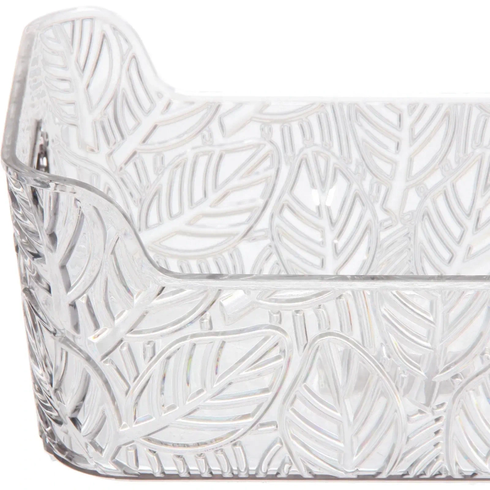 Корзина для хранения «ЛАМИНГТОН ФЛО», цвет прозрачный, 20*14,3*8см (лейбл Селфи)