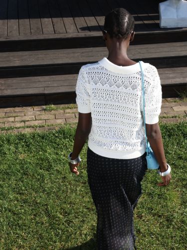 Синяя юбка-миди в цветочек