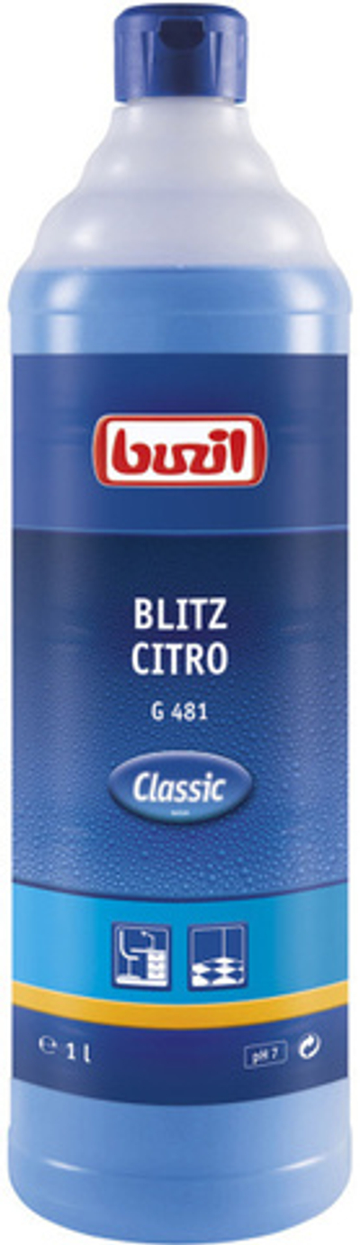 Blitz Citro, нейтрал/универсальное моющее ср-во со свежим ароматом цитрусовых, Buzil 1 л.