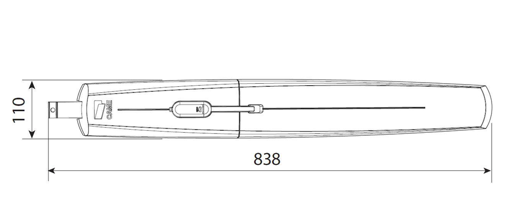 SWN25B Привод 24 В линейный, самоблокирующийся с энкодером (корпус синий), CAME 001SWN25B
