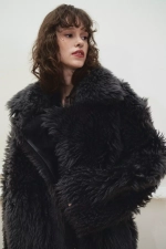 Двусторонняя шубка Grey, Серая