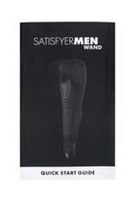 Чёрный нереалистичный мастурбатор с вибрацией Satisfyer Men Wand