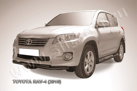 Защита переднего бампера Toyota Rav-4 (2010-2016) d57 серебристая