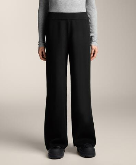 OYSHO Прямые брюки с резинкой по бокам, черный