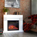 Каминокомплект Real Flame Lindelse 26 WT с очагом Moonblaze Deluxe Brass