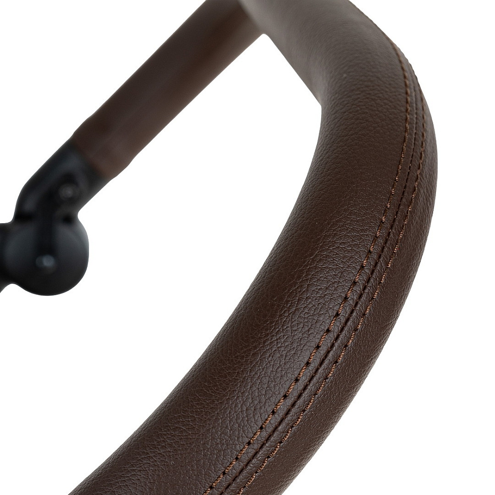 Детская коляска Roan Sol Vintage Leather 2.0 3 в 1 с автокреслом Pituso Santiso Pro Black SL/11/L Camel/Black/руч.Тем.коричневый