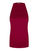 Топ с воротником стойкой из натурального шелка