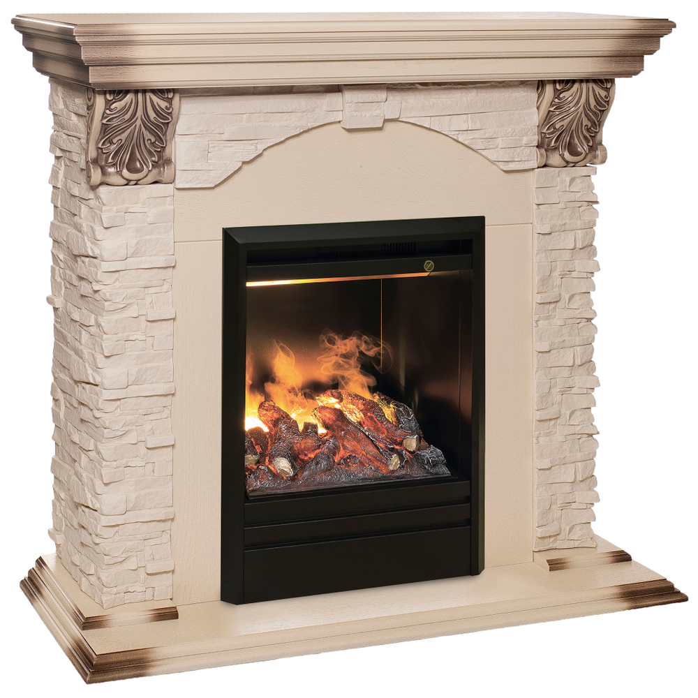 Каминокомплект Real Flame Dublin Lux WT с очагом 3D Olympic