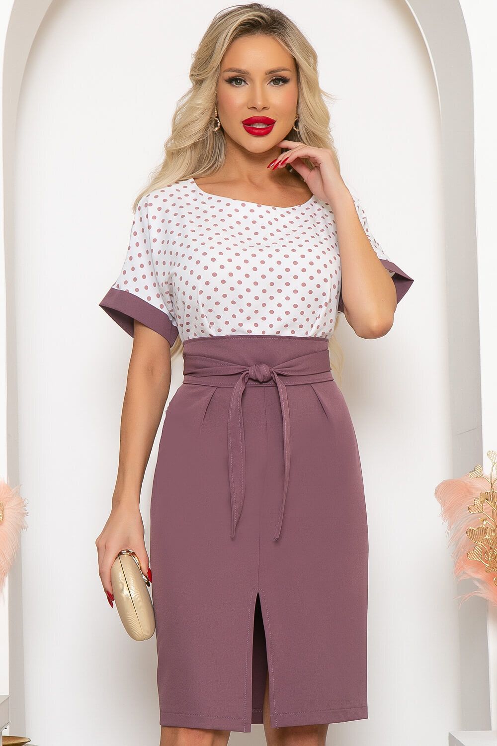 Платье "Неотразимая" (горох) П4146 LT Collection (Акция)