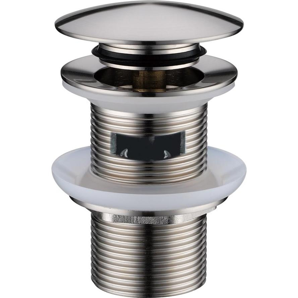 Слив для раковины Boheme 612/2-NB Niсkel Brush, click-clack, с переливом