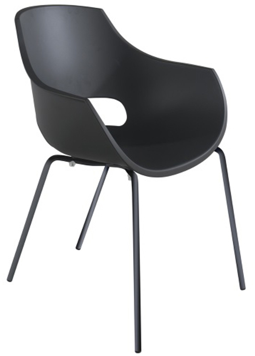 Кресло пластиковое Papatya Opal-ML Pro, антрацит