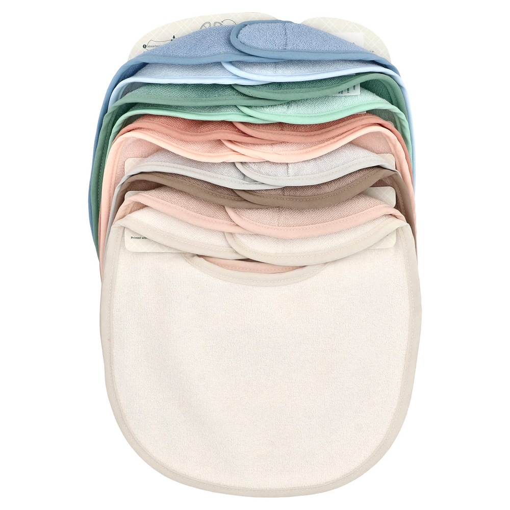 Green Sprouts, Слюнявчики на каждый день Stay-Dry, для детей от 3 до 12 месяцев, разноцветные, 10 шт.