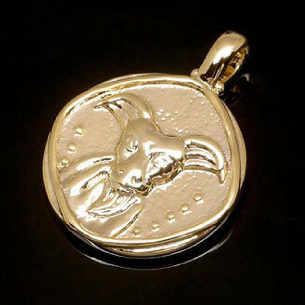 Подвеска Знак Зодиака Козерог (Юж.Корея), позолота, размер 20*15 мм, цена за 1 шт