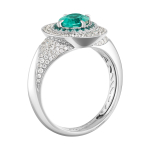 Кольцо с Турмалином Параиба и Бриллиантами, R0146-0/1