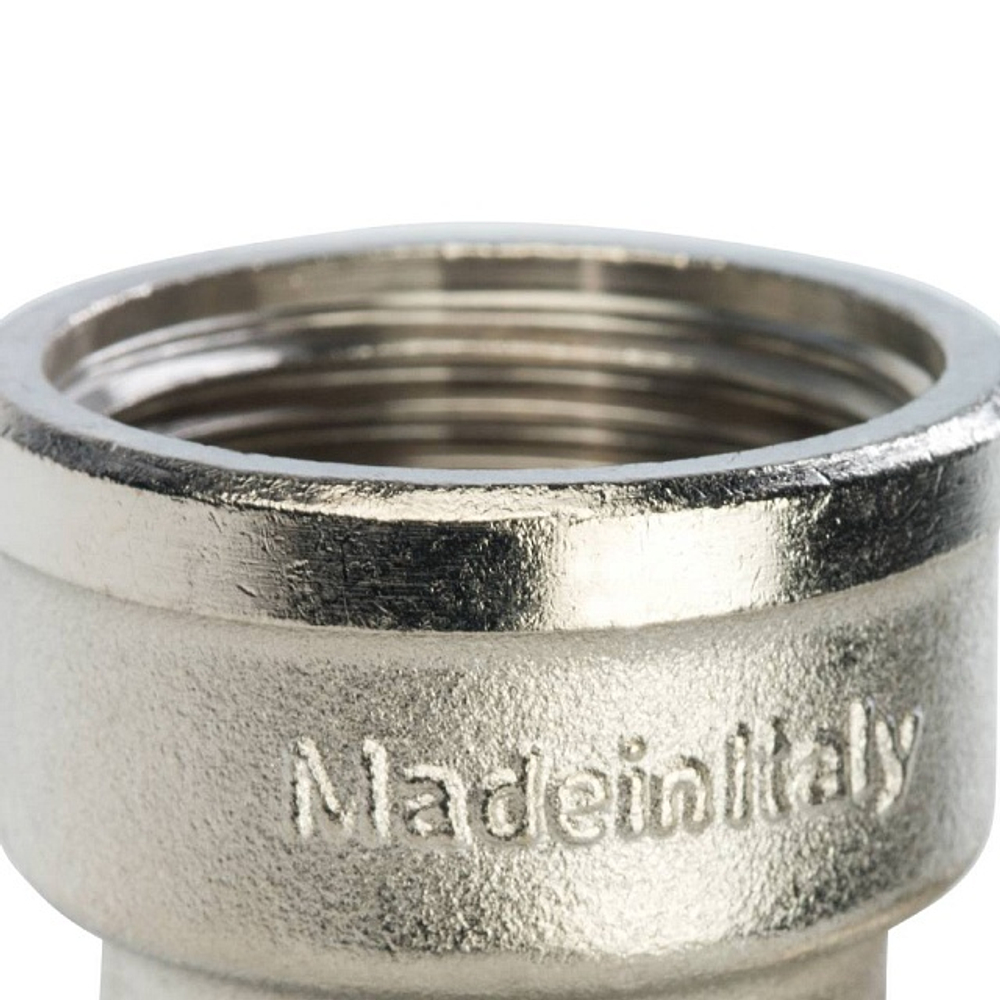 Переход с внутренней резьбы на наружную угловой с упором STOUT SFT 0016 - 1" (никелированный)