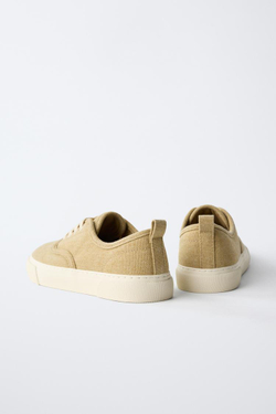 ZARA КЕДЫ СО ШНУРКАМИ, ЗЕЛЕНЫЙ