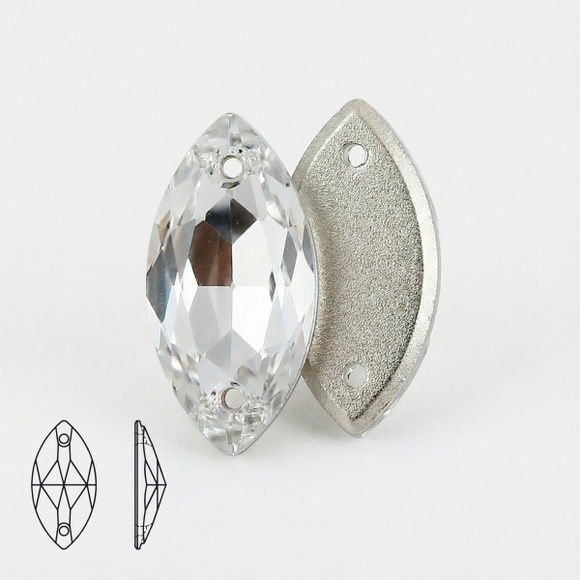 Стразы Navette Crystal (Clear)