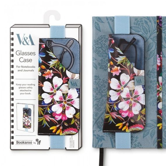 V&amp;A Bookaroo Glasses Case - Kilburn Black Floral