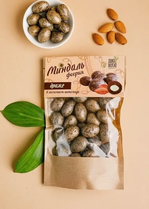 Драже Феерия миндаль перепелиные яйца в молочном шоколаде / 150 г / дой-пак / ТМ Дико Вкусно