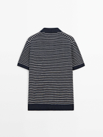 Massimo Dutti | Striped knit polo sweater with buttons